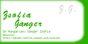 zsofia ganger business card